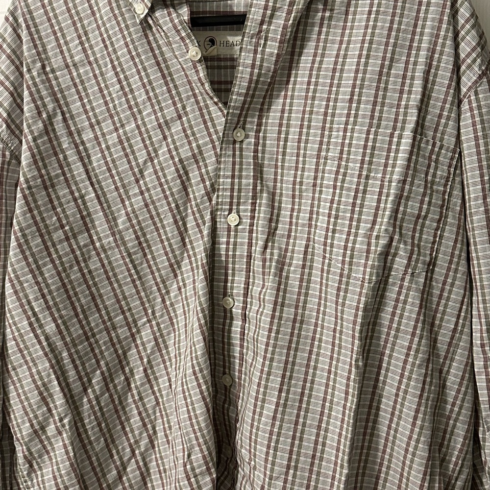 Duck Head Men's Plaid Shirt - Gray and Brown